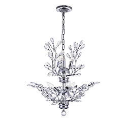 Ivy 22 inch 6 Light Chandelier with Chrome Finish
