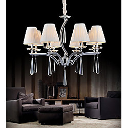 Alice 30 inch 8 Light Chandelier with Chrome Finish