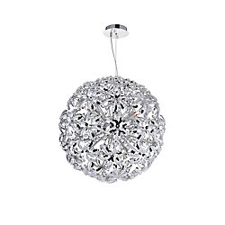 Patricia 24 inch 14 Light Chandelier with Chrome Finish