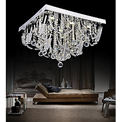 Madonna 22 inch 9 Light Flush Mount with Chrome Finish