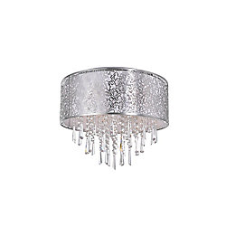 Tresemme 16 inch 6 Light Flush Mount with Satin Nickel Finish