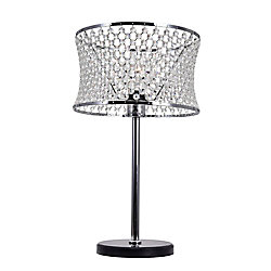 Christie 12 inch 1 Light Table Lamp with Chrome Finish