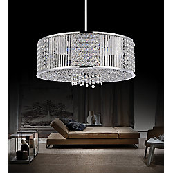 Sarina 18 inch 9 Light Chandelier with Chrome Finish
