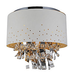 Carmella 18 inch 5 Light Flush Mount with White Finish