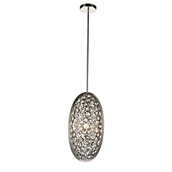Wallula 10 inch 3 Light Mini Pendant with Satin Nickel Finish