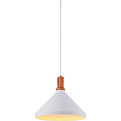 Suzie 16 inch 1 Light Chandelier with White Finish