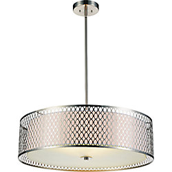 Mikayla 22-inch 3-Light Chandelier with Satin Nickel Finish