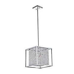 Cube 12 inch 3 Light Chandelier with Chrome Finish
