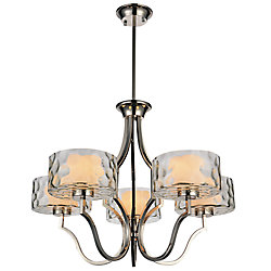Lorri 27 inch 5 Light Chandelier with Chrome Finish