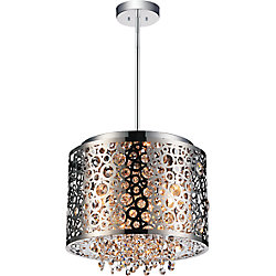Bubbles 12 inch 4 Light Mini Pendant with Chrome Finish
