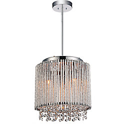 Claire 10 inch 3 Light Mini Pendant with Chrome Finish