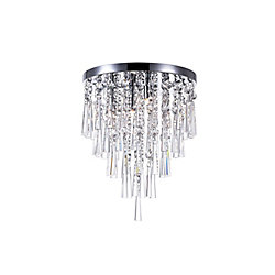 Blissful 14.8 inch 4 Light Flush Mount with Chrome Finish
