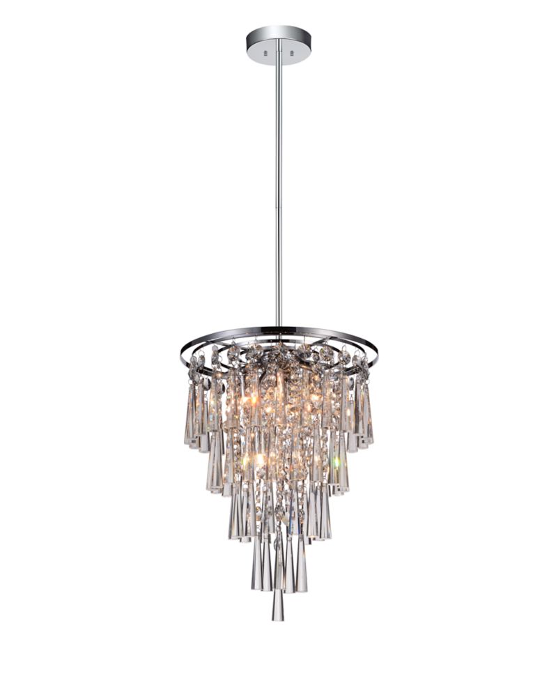 Cwi Lighting Princess 8 Inch 1 Light Mini Pendant With Chrome Finish Blissful 14 8 Inch 6 Light Mini Pendant With