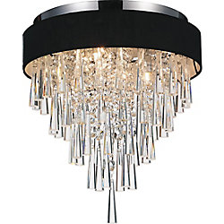 Franca 16 inch Four Light Flush Mount with Chrome Finish
