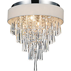 Franca 16 inches 4 Light Flush Mount with Chrome Finish