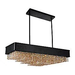 Medina 32 inch 10 Light Chandelier with Black Finish