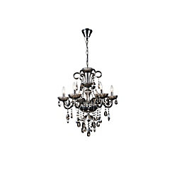 Casper 24 inch 6 Light Chandelier with Chrome Finish