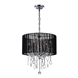 Maria Theresa 20 inch 4 Light Chandelier with Chrome Finish