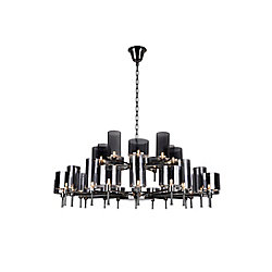 Montoya 48 inch 30 Light Chandelier with Pearl Black Finish