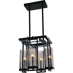 Vanna 14 inch 4 Light Chandelier with Black Finish