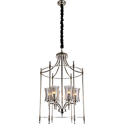 London 22-inch 6 Light Chandelier with Chrome Finish