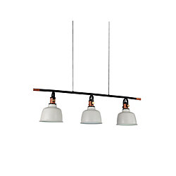 Tower Bell 47 inch 3 Light Chandelier with White Finish