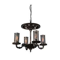 Manchi 30 inch 4 Light Chandelier with Rust Finish