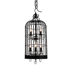 Vortex 14 inch 6 Light Mini Pendant with Black Finish