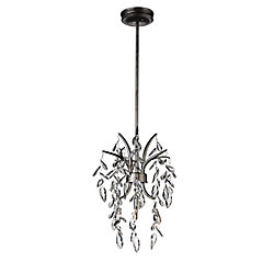 Napan 11 inch 1 Light Mini Pendant with Silver Mist Finish