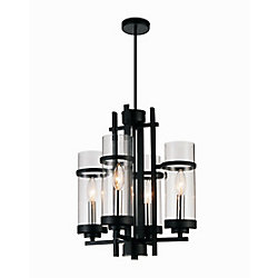 Sierra 14 inch 4 Light Mini Pendant with Black Finish