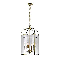 Kalu 15 inch 6 Light Chandelier with Antique Bronze Finish