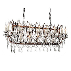 Phraya 49 inch 21 Light Chandelier with Light Brown Finish