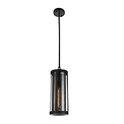 Souris 6 inch 1 Light Mini Pendant with Reddish Brown Finish