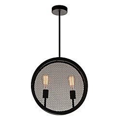 Tigris 16 inch 2 Light Chandelier with Black Finish