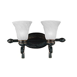 Barley 19 inch 2 Light Wall Sconce with Standard Dark Bronze Finish