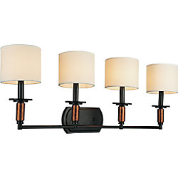 Sia 33 inch 4 Light Wall Sconce with Black Finish