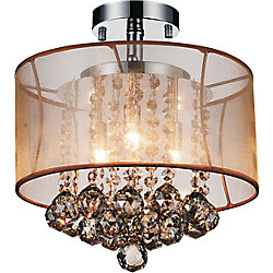 Radiant 12-inch 3 Light Flush Mount with Chrome Finish