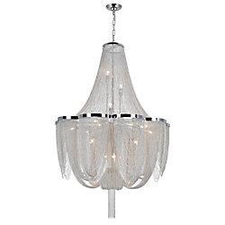 Taylor 22 inch 10 Light Chandelier with Chrome Finish