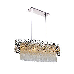 Victoria 32 inch 4 Light Chandelier with Chrome Finish
