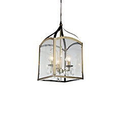 Save 11 inch 3 Light Mini Pendant with Antique Bronze Finish