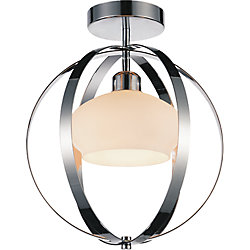 Dahlia 12 inch 1 Light Flush Mount with Chrome Finish