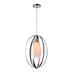 Dahlia 12 inch 1 Light Mini Pendant with Chrome Finish
