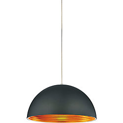 Modest 16-inch 1-Light Black Chandelier