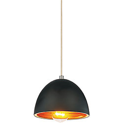 Modest 7 inch 1 Light Mini Pendant with Black Finish