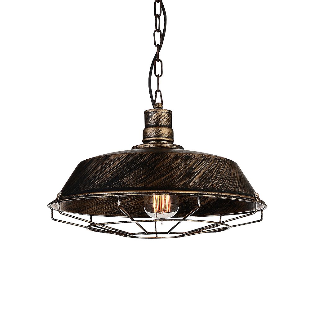 CWI Lighting 14 inch 1 Light Mini Pendant with Antique Copper
