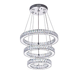 Florence 20-inch LED Chandelier with Chrome Finish