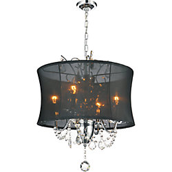 Charlotte 16-inch 4 Light Chandelier with Chrome Finish