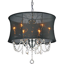 Charlotte 20-inch 6 Light Chandelier with Chrome Finish