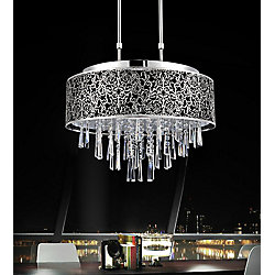 Tresemme 20-inch 8 Light Chandelier with Satin Nickel Finish