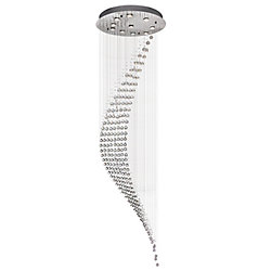 Ribbon 25.5 inch 10 Light Flush Mount with Chrome Finish